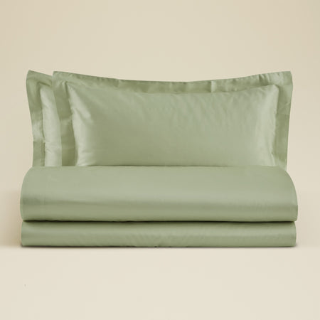 Completo Lenzuola Matrimoniale in Raso di Cotone Ametista