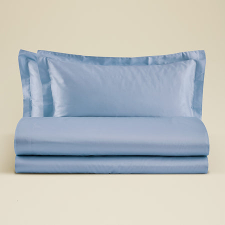 Completo Lenzuola Matrimoniale in Raso di Cotone Ametista