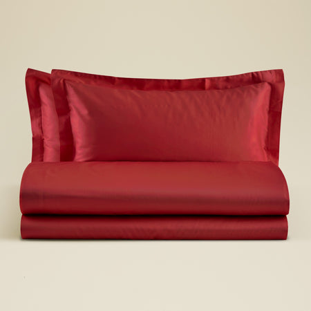 Completo Lenzuola Matrimoniale in Raso di Cotone Ametista