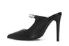 SCARPE IN PELLE APERTO DIETRO CON GIOIELLO