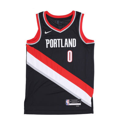 NIKE NBA Canotta Basket Uomo Nba Dri Fit Swingman Jersey No 0 Damian Lillard Porbla Black da uomo