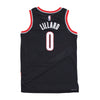 NIKE NBA Canotta Basket Uomo Nba Dri Fit Swingman Jersey No 0 Damian Lillard Porbla Black da uomo