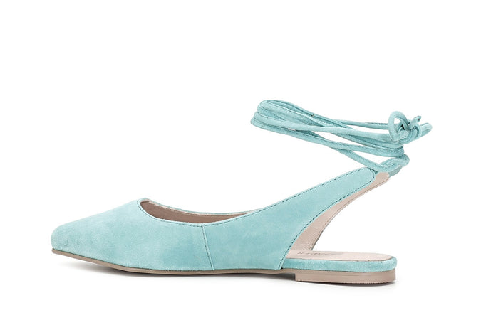 BALLERINA IN PELLE SCAMOSCIATA CON SCHIAVA