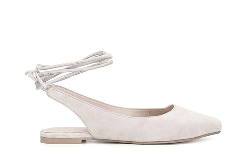 BALLERINA IN PELLE SCAMOSCIATA CON SCHIAVA