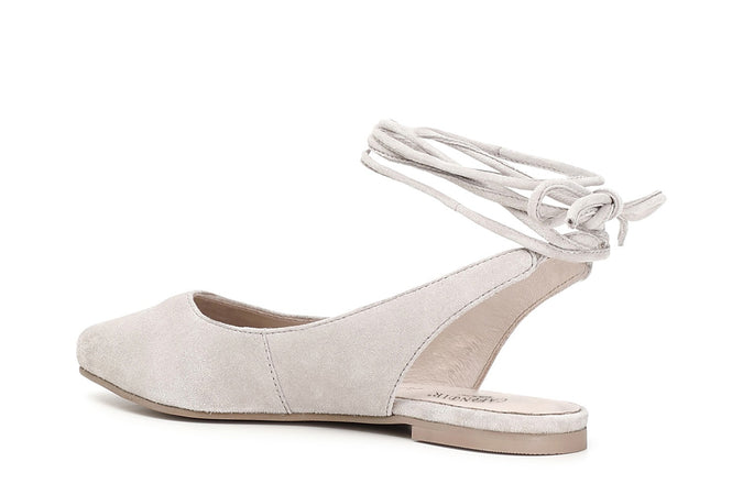 BALLERINA IN PELLE SCAMOSCIATA CON SCHIAVA