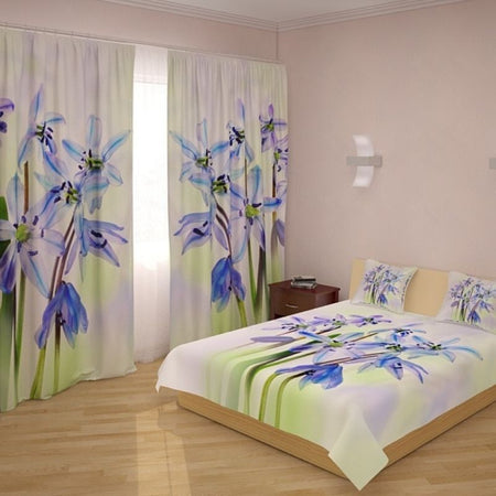 Tenda Digitale e Copriletto coordinato Orchidea Aprile