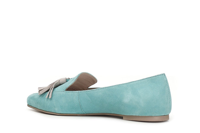 MOCASSINI IN PELLE SCAMOSCIATA CON NAPPINE