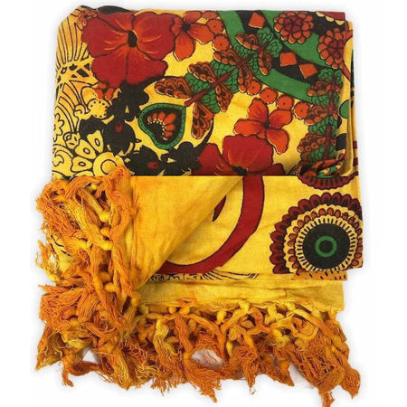 Granfoulard Copritutto in Puro Cotone con frange Pop Fantasy 210x240 cm