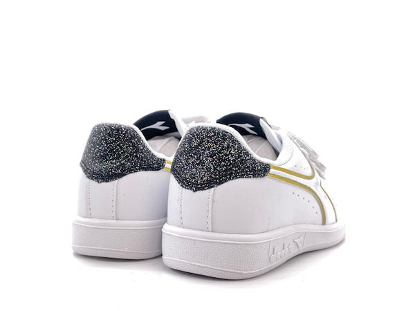 DIADORA Sneakers bambina GAME P PS GIRL white black gold
