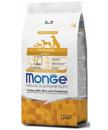 Monge Speciality Line Monoprotein secco Cani Adulti tacchino riso e patate