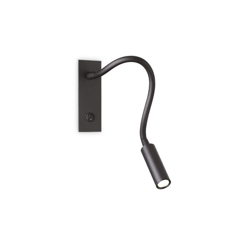 Applique Moderna Io Metallo Nero Led 3W 3000K Luce Calda