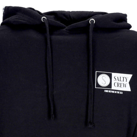 SALTY CREW Felpa Cappuccio Uomo Alpha Fleece Black da uomo