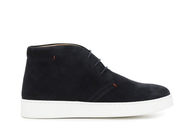 SNEAKERS IN PELLE SCAMOSCIATA E TESSUTOMESH