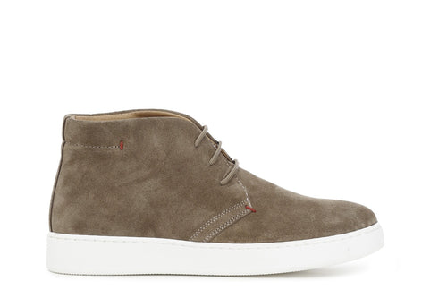 SNEAKERS IN PELLE SCAMOSCIATA E TESSUTOMESH