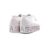 SUPERGA PLATFORM LETTERING White opalescente violet