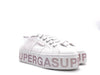 SUPERGA PLATFORM LETTERING White opalescente violet
