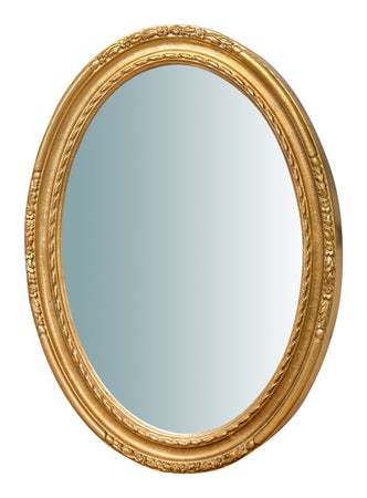 Biscottini SPECCHIERA DA PARETE VERTICALE/ORIZZONTALE IN LEGNO FINITURA FOGLIA ORO ANTICATO L62XPR4,4XH81 cm Made in Italy