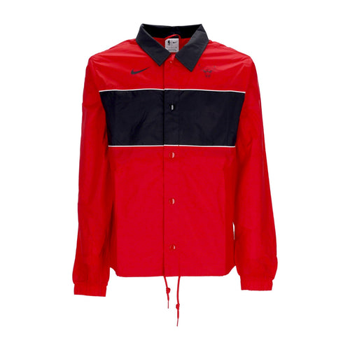 NIKE NBA Giacca Coach Jacket Uomo Nba Full-snap Lightweight Jacket Chibul University Red/black/white da uomo