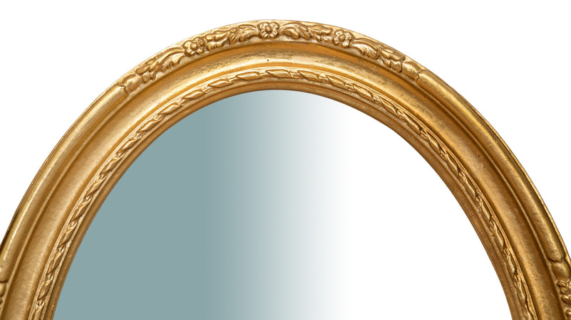 Biscottini SPECCHIERA DA PARETE VERTICALE/ORIZZONTALE IN LEGNO FINITURA FOGLIA ORO ANTICATO L62XPR4,4XH81 cm Made in Italy