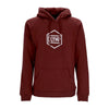 DOLLY NOIRE Felpa Cappuccio Uomo Logo Hoodie Bordeaux da uomo