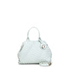 BAULETTO CON INTRECCIO E ACCESSORIO PENDENTE