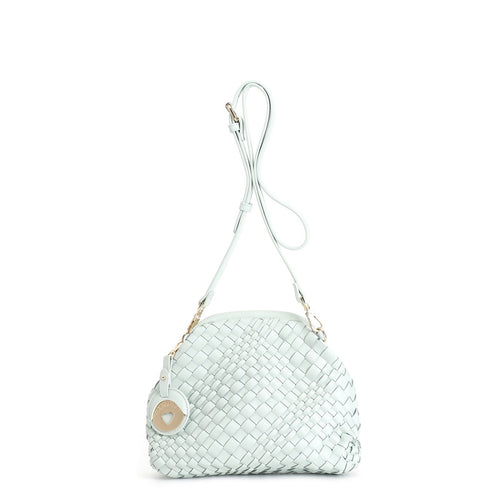 POCHETTE CON INTRECCIO E ACCESSORIO PENDENTE