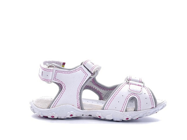 GEOX Sandalo Bambina Roxanne White/ Lt Grey