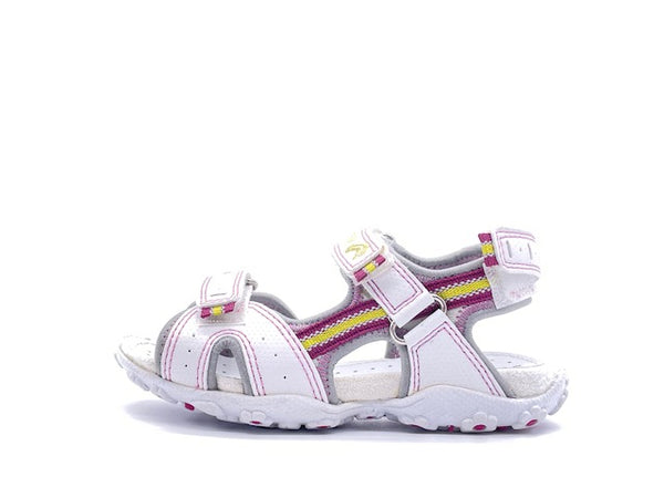 GEOX Sandalo Bambina Roxanne White Lt Grey