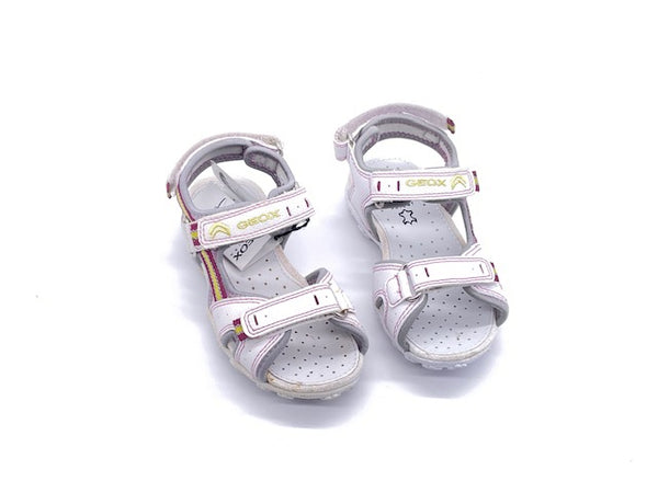 GEOX Sandalo Bambina Roxanne White/ Lt Grey