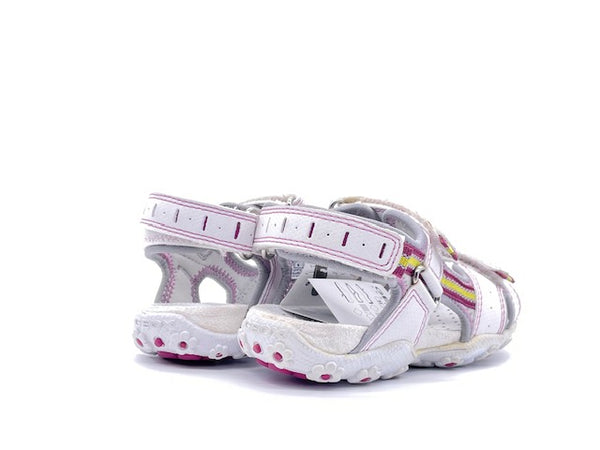 GEOX Sandalo Bambina Roxanne White Lt Grey