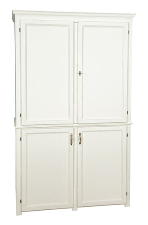 Biscottini Biscottini Credenza Cucina Legno Massello Tiglio Bianca Anticata 130x67x210