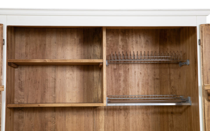 Biscottini Biscottini Credenza Cucina Compatta Tiglio 130x67x210 Frigo 115 Induzione A+