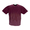 VISION OF SUPER Maglietta Uomo Corrosive Flames Tee Grape Wine da uomo