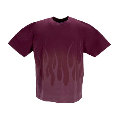 VISION OF SUPER Maglietta Uomo Corrosive Flames Tee Grape Wine da uomo