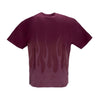 VISION OF SUPER Maglietta Uomo Corrosive Flames Tee Grape Wine da uomo
