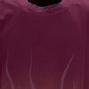VISION OF SUPER Maglietta Uomo Corrosive Flames Tee Grape Wine da uomo