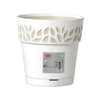 VASO TONDO 'CLOE' ø 15 x h.15 - bianco/travertino DF 6126550