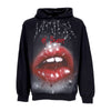 VISION OF SUPER Felpa Cappuccio Uomo Rock Mouth Print Hoodie Black da uomo