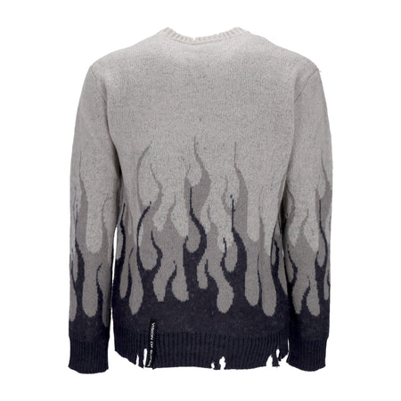 VISION OF SUPER Maglione Uomo Double Flames L/s Jumper London Fog da uomo