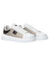 JOHN RICHMOND Sneakers leather b-logo white & brown