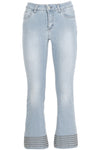 DENIM CROPPED FLARE CON BORCHIETTE