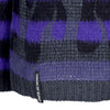 VISION OF SUPER Maglione Uomo Black Flames Jumper Purple da uomo