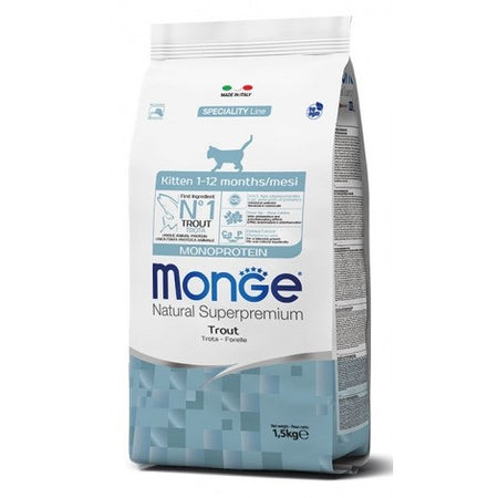 Monge Speciality Line Monoprotein secco Gatti Kitten trota