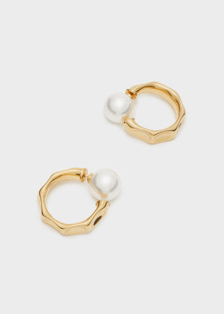 Orecchini cerchio+perla acc.ino