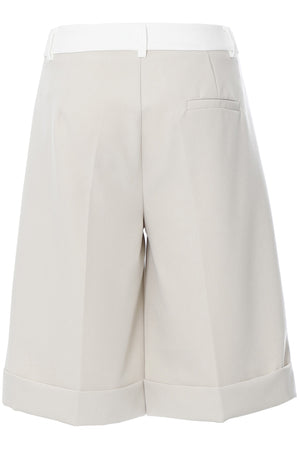 BERMUDA CON CINTURINO A CONTRASTO