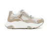 SNEAKERS ALLACCIATA IN PELLE,RASO E GLITTER