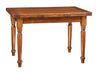 Biscottini Tavolo Country allungabile in legno massello di tiglio finitura noce L120xPR80xH80 cm. Made in Italy