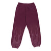 VISION OF SUPER Pantalone Tuta Felpato Uomo Corrosive Flames Pants Grape Wine da uomo