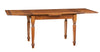 Biscottini Tavolo Country allungabile in legno massello di tiglio finitura noce L120xPR80xH80 cm. Made in Italy