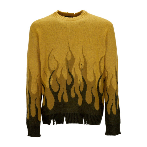 VISION OF SUPER Maglione Uomo Double Flames L/s Jumper Plantation da uomo